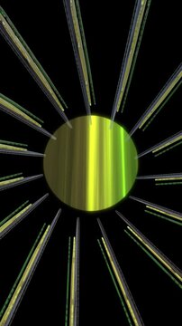 Glowing abstract solar energy core pulsating