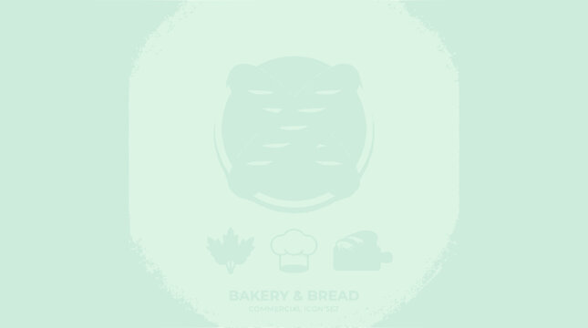 Abstract Bakery & Bread Logo with Bear Silhouette and Maple Leaf