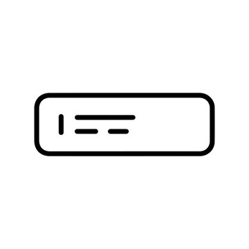 Minimalist Input Field Silhouette Icon Vector