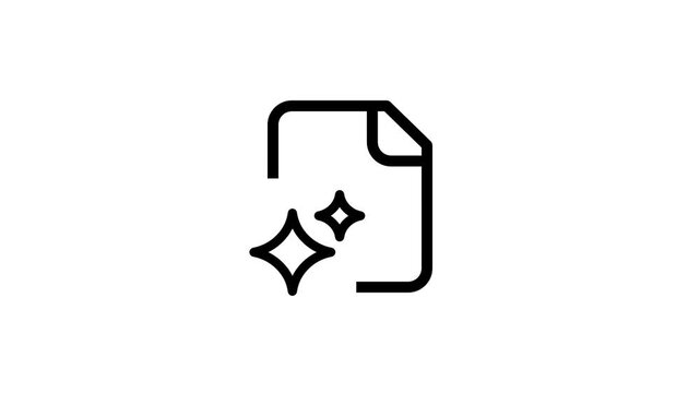 A document icon with a sparkle or AI symbol at the bottom left corner, representing an AI-enhanced or smart file feature