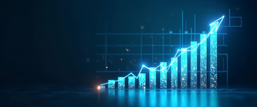 Insightful midyear sales growth visualization capturing revenue trends market expansion client acquisition strategic performance dynamic fiscal development overview in  Photo Stock  Concept  and empty