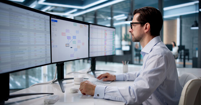 Experienced Forensic Accountant Analyzing Suspicious Financial Data