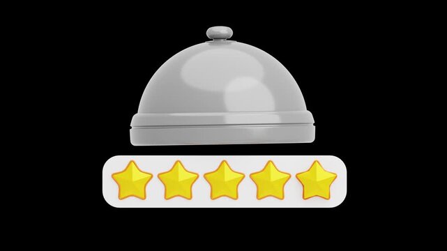 3D Cloche Five Star Review Rating System | Alpha Channel