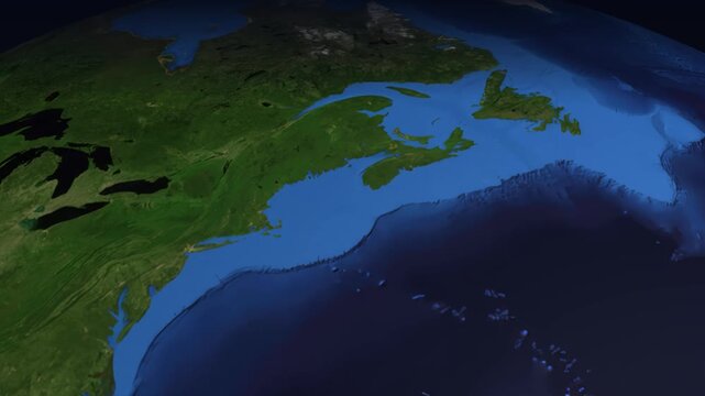Animated Flight Path Map from Toronto Canada to Paris France