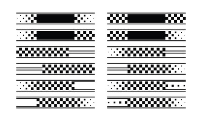 Fototapeta premium Racing Checkered Banner Stripe Border Vector Collection