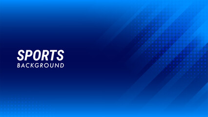 Abstract blue gradient background with diagonal lines and a scratch effect. Dynamic dotted halftone texture for sports banner, poster, and greeting card. Style vector illustration. © Rijal Muhaimin