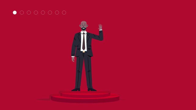 business man with red tie