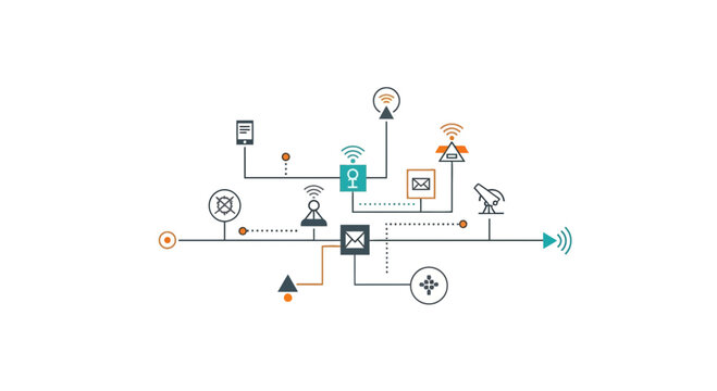 Flowchart, business process, workflow diagram, vector icons