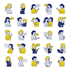 Fototapeta premium Pregnancy and Motherhood: Diverse Women Chatting, Sharing, and Gesturing