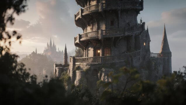 Hogwarts Legacy Game Screenshot Featuring a Majestic Castle and Lush Greenery.