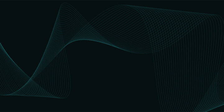 This abstract image features two parallel glowing lines, each with two symmetrical, wave-like distortions, creating an intriguing and dynamic visual effect against a deep, dark background.