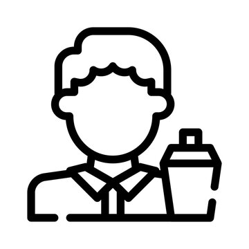 bartender line icon
