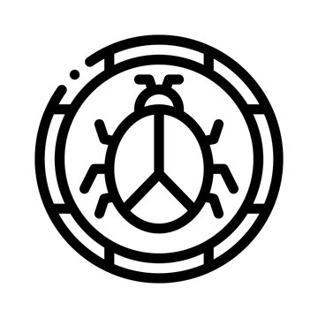 bug line icon