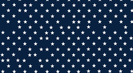 Independence day stars pattern navy blue background with white stars © MOHAMMED