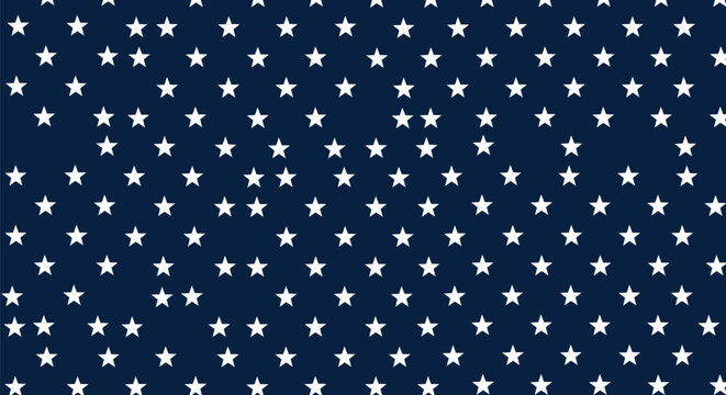 Independence day stars pattern navy blue background with white stars