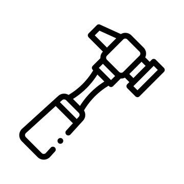 hammer line icon