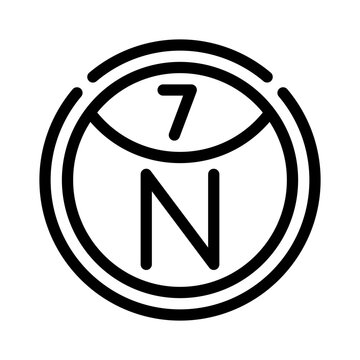 nitrogen line icon