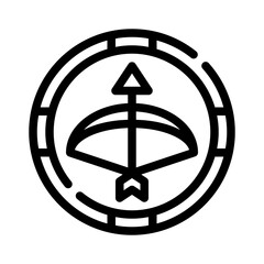 sagittarius line icon © notivestudios