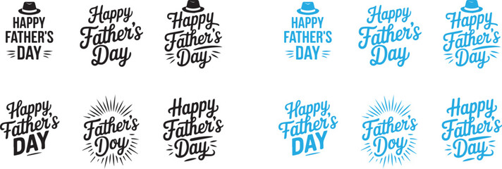 Repeating "happy father's day" text in red and green colors on white background, typography repetition © MONIRUZZAMAN