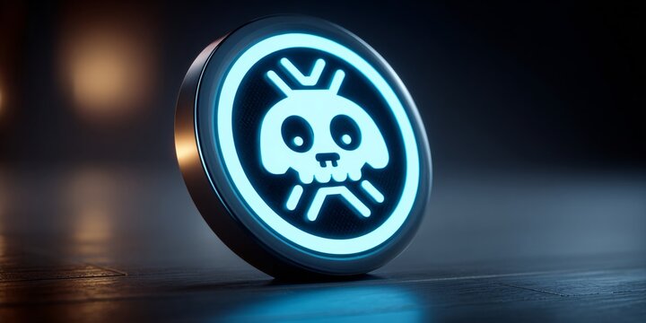 cybersecurity threat bitcoin skull icon cryptocurrency warning detection digital security protection malware malware alert hacking crypto visual