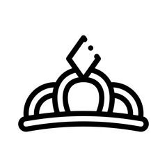 tiara line icon © notivestudios