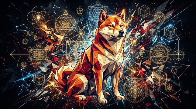 Sacred Geometry Shiba inu
