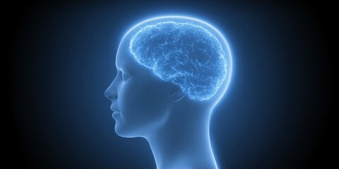 Obraz premium neural network brain power visualization for artificial intelligence and human cognition