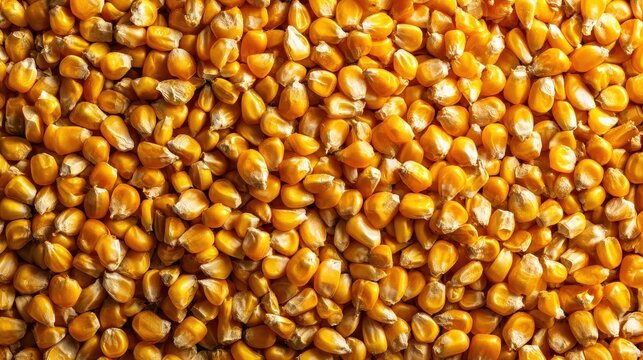 Full frame background of dried golden corn kernels