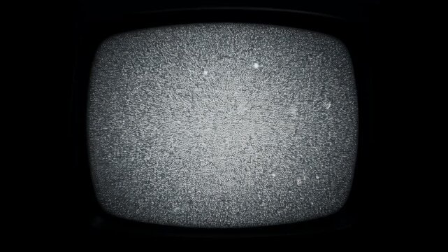 Vintage Television Static Screen Grain Texture Background Old Retro Technology