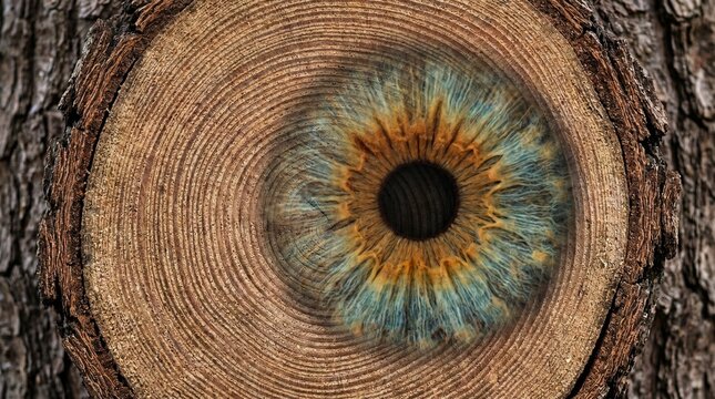 Tree rings morphing into eye iris