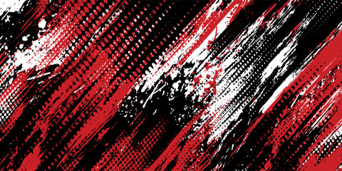 Gaming esport background striking stripes electric banner vector illustration design red black grunge brush wing comic pattern modern abstract concept livery stripes decal paint splash splatter.eps 10 © Samsul