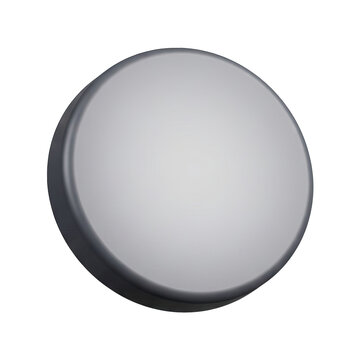 3D Rendered Gray Puck on White Background