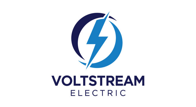 Electric company logo with lightning bolt symbol.