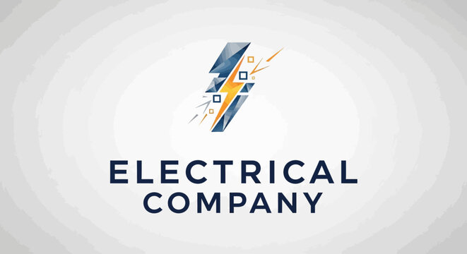 Electrical company logo with lightning bolt.