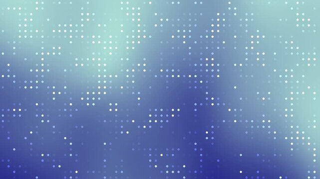 A blue gradient background overlaid with a uniform grid of small glowing white circular dots