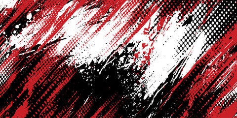 Gaming esport background striking stripes electric banner vector illustration design red black grunge brush wing comic pattern modern abstract concept livery stripes decal paint splash splatter.eps 10 © Samsul