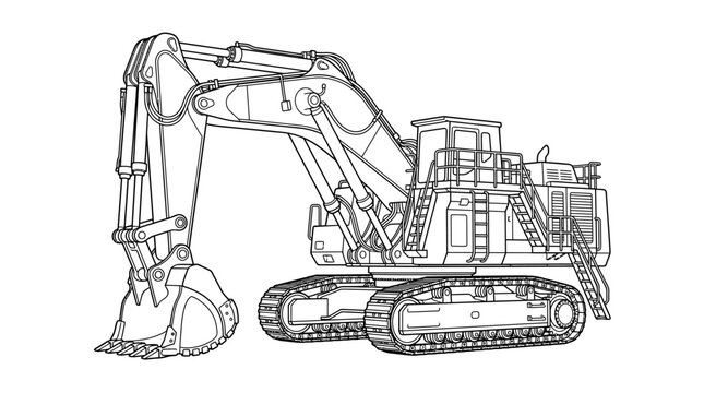 A large excavator digs at a construction site with precision.
