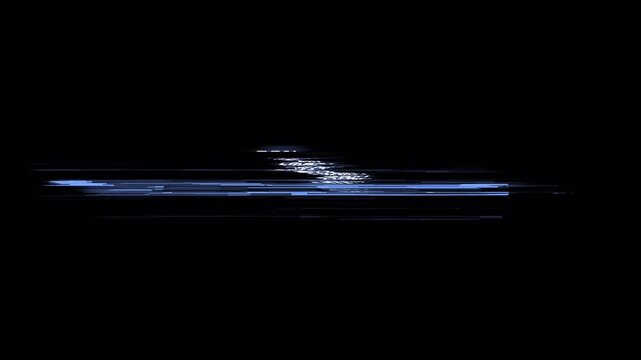 Blue Sci-Fi Glitch Progress Loader Animation with Modern Technology Interface. Transparent Background. 4K Motion Graphic