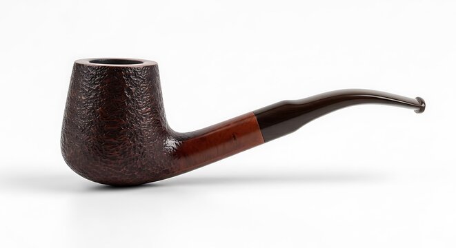 Smoking pipe on white background.