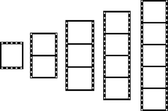 Film strip reel frame set camera roll collection.