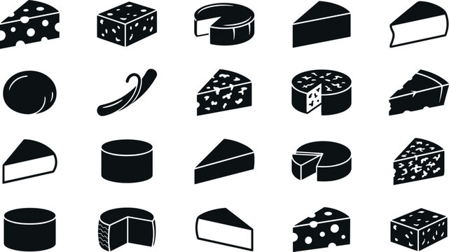 Black Silhouette and Metallic Chrome Shield Icon Set for Cybersecurity Defense Systems, Automotive Branding, Premium Business Insurance, and Gaming Interface Graphic Designs