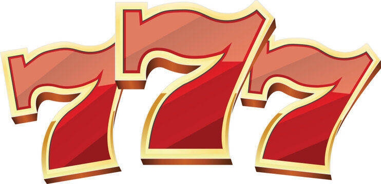 Golden slot machine wins the jackpot. 777 Casino jackpot. Vector illustration