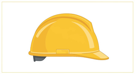 Fototapeta premium Yellow Construction Hard Hat Isolated on White Background