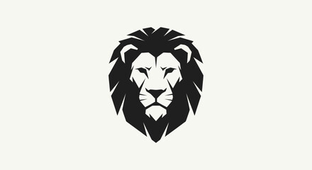 Obraz premium Lion head silhouette illustration