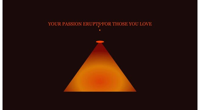 Passion erupts love quote minimalist motion animation background
