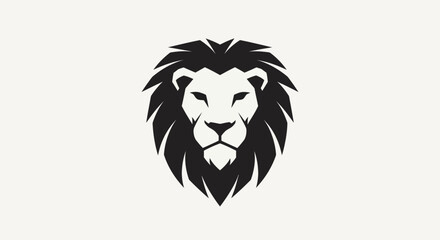 Lion head silhouette on white © Imam