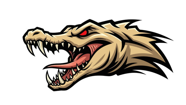 Stylized alligator head illustration