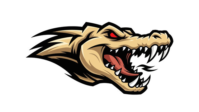 Stylized alligator head illustration
