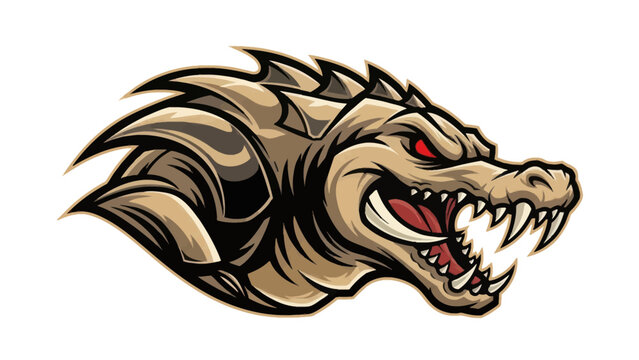 Stylized alligator head illustration