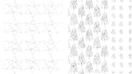 Detailed line drawing of tree silhouettes arranged in a repeating grid pattern on white background © Sanjit